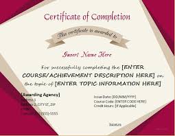 Download a free customizable certificate of training. Certificates Of Completion Templates For Ms Word Professional Certificate Templates