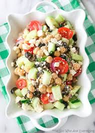 Greek Garbanzo Bean Salad The Girl Who Ate Everything Recipe Garbanzo Beans Salad Healthy Food