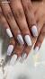 Acrylic Nails Silver Glitter