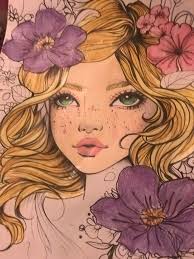 Ink design featuring hair and glasses