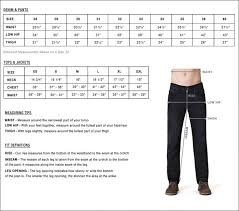 Mens Jeans Size Chart Is Jeans