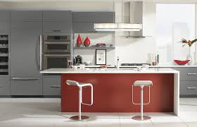 red black and white kitchen theme