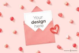 Valentine S Day Card Envelope Mockup Composition Ad Card Day Mockup Composition Valentine In 2020 Card Envelopes Handprint Crafts Cards