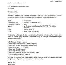 Contoh Surat Lamaran Kerja Radiografer Kepala Sekolah Surat Pimpinan