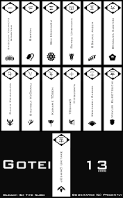Gotei 13 Bookmark Set Bleach (3rd division) gotei 13 black spiral notebook by. gotei 13 bookmark set