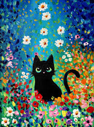 Sample painting from a past Paint & Purrs event