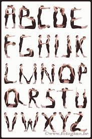 The definition of yoga is to yoke or unite. Have Students Form The Letters With Their Bodies To Practice Alphabet Enlist A Friend If Necessary Yoga For Kids Student Forms Partner Yoga