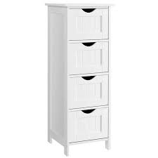 Meubles bas salle de bains gifi. Fourre Tout Commode De Salle De Bain Meuble De Rangement En Bois Haute Qualite 4 Tirois Cdiscount Maison