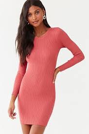 Ribbed Sweater Dress In 2020 Ribbed Sweater Dress Sweater Dress Dresses