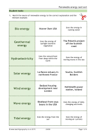 Use browser document reader options to download and/or print. Ks3 Energy Teachit Geography