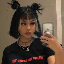 Some Black Goths For Ya Dyed Hair Aesthetic Hair Grunge Hair