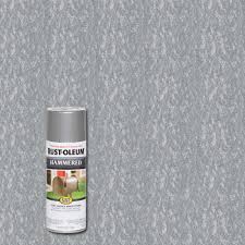 Rust Oleum Stops Rust 12 Oz Hammered Silver Protective Spray Paint 7213830 The Home Depot