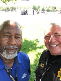 Community Relations Curtis Rainge, and Chaplain Jeff Kaiser represented our  office at the Retreat Ceremony at Offutt Air Force Base today! What a great  day to be outside!!