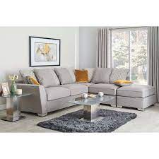 New corner sofa bed grey brown right left scatter back storage bonnel spring. Casa Alana 2 Piece Corner Fabric Sofa Leekes