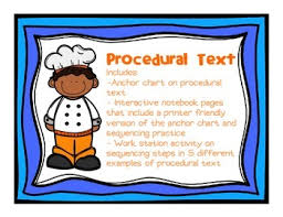 procedural text anchor chart interactive notebook pages and work station