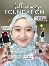 FULL COVERAGE Drugstore Foundation for Dry Skin ‼️