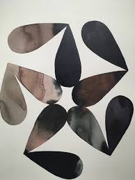 Swirling drops in shades of girly and mist 21¨x 28¨. Lourdes Sanchez Watercolor Color Abstract 31 2014 Sears Peyton Gallery
