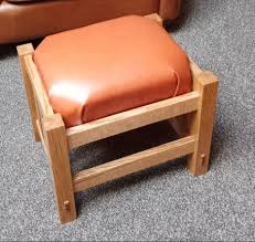 Relax in style and double up on storage space with our stylish designer footstools and ottomans. A Mission Style Ottoman With Leather Upholstery Woodworking