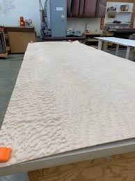 Bear table is made of maple plywood using the process that makes efficient use of plywood. Pressing This Quilted Maple Veneer Table Top Today Woodworking