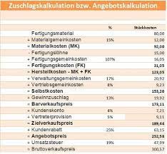 Kalkulationsschema gastronomie vorlage excel vorlage preiskalkulation für industrie und handwerk. Zuschlagskalkulation Schema Beispiel Angebote Berechnen Vorlage Excel Vorlage Finanzen Weiterbildung