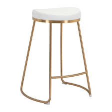 Unbranded Bree 26 2 In White Counter Stool Set Of 2 101262 The Home Depot