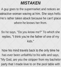 Mistaken Funny Story Click Yups Husband Quotes Funny Funny Stories Funny Good Morning Messages