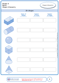 Edges Vertices Worksheets Www Grade1to6 Com