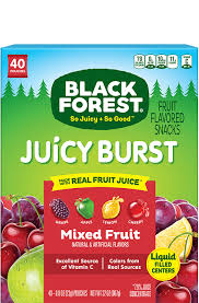 Perfect for lunchboxes or just little snacks, you can nibble away knowing no animals were harmed in the making of these delicious bunnies. Shop Juicy Burst Mixed Fruit Black Forest Snacks