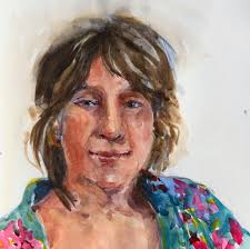 Watercolor painting of family camping trip memories