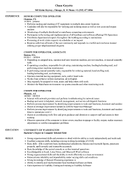Computer Operator Resume Samples Velvet Jobs