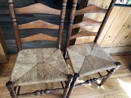 Shop for ladder back chairs set online at target. Set Of 6 Antique Cherry Ladder Back Chairs With Rush Seats