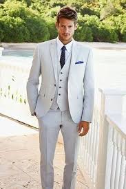 Light Gray Three Piece Suit Mens Beach Wedding Attire Summer Wedding Suits Beach Wedding Suits