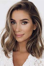 Medium Length Human Hairstyle Side Part Wavy Wig 16 Inches Short Hair Balayage Short Wavy Hair Medium Hair Styles
