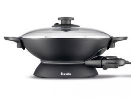 Breville Healthsmart The Quick Electric Wok 5 Litre Compact Size Black Bew300blk Wok Electric Wok Breville