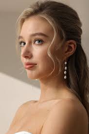 Genuine Four Pearl Bridal Long Drop Earrings-gold Filled Pearl  Earrings-wedding Pearl Earrings-sophisticated Earrings-bridesmaid Earrings 