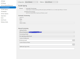 Xamarin Forms Distribution Profile Is Not Available In Visual Studio Stack Overflow