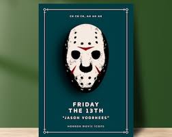 Jason Voorhees Poster Jason Voorhees Digital Art Jason Voorhees  Downloadable Poster Friday the 13th Poster Friday the 13th Digital Art