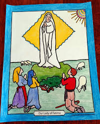 Click here to print a coloring page of our lady and the three shepherd children. Fatima Prayers 1917 Miracle Of The Sun And Fatima Coloring Page