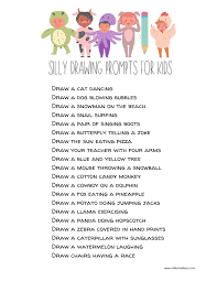 Über 7 millionen englischsprachige bücher. Silly Drawing Prompts For Kids Printable