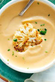 Creamy Roasted Cauliflower Soup Recipe Cookie And Kate Recipe Roasted Cauliflower Soup Recipe Cauliflower Soup Recipes Soup Recipes