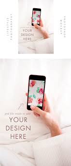 Iphone 5 Mockup Bed Lifestyle Disenos De Unas Diseno Grafico