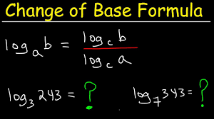 Change Of Base Formula Logarithms Youtube