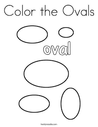 color the ovals coloring page shape pages shapes preschool for kids 