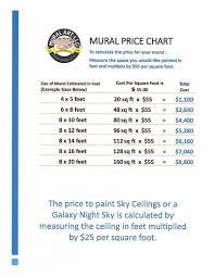 The Mural Price Chart Applies For Anything You Would Like To