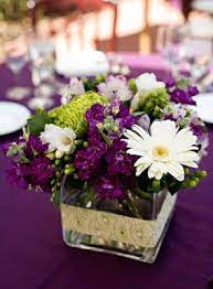Purple And Green Wedding Centerpieces Green Wedding Centerpieces Purple Wedding Centerpieces Wedding Floral Centerpieces