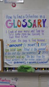 Anchor Chart On How To Use A Glossary Anchor Charts Dictionary Skills Teaching Blogs