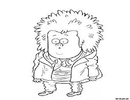Printable regular show characters coloring page benson, the gumball machine, pops the big headed weird old man, and skips the yetti. Printable Regular Show Mucle Man Coloring Pages