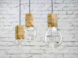 Minimalist Led Mould Lamps Look Like Balloons Extending From Rustic Wooden Blocks Yaratici