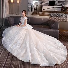 Des robes femme tendance pour toutes les occasions: Flash Deal Luxurious Wedding Dresses Full Lace Bride Dress Flower Princess Mingli Tengda Robe Mariage Femme Gowns Royal Train Sexy Backless January 2021