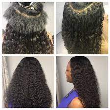 Braidless Microlink Install Using 2 Bundles Of Hair Microlink Hair Extensions Natural Hair Woman Microlinks